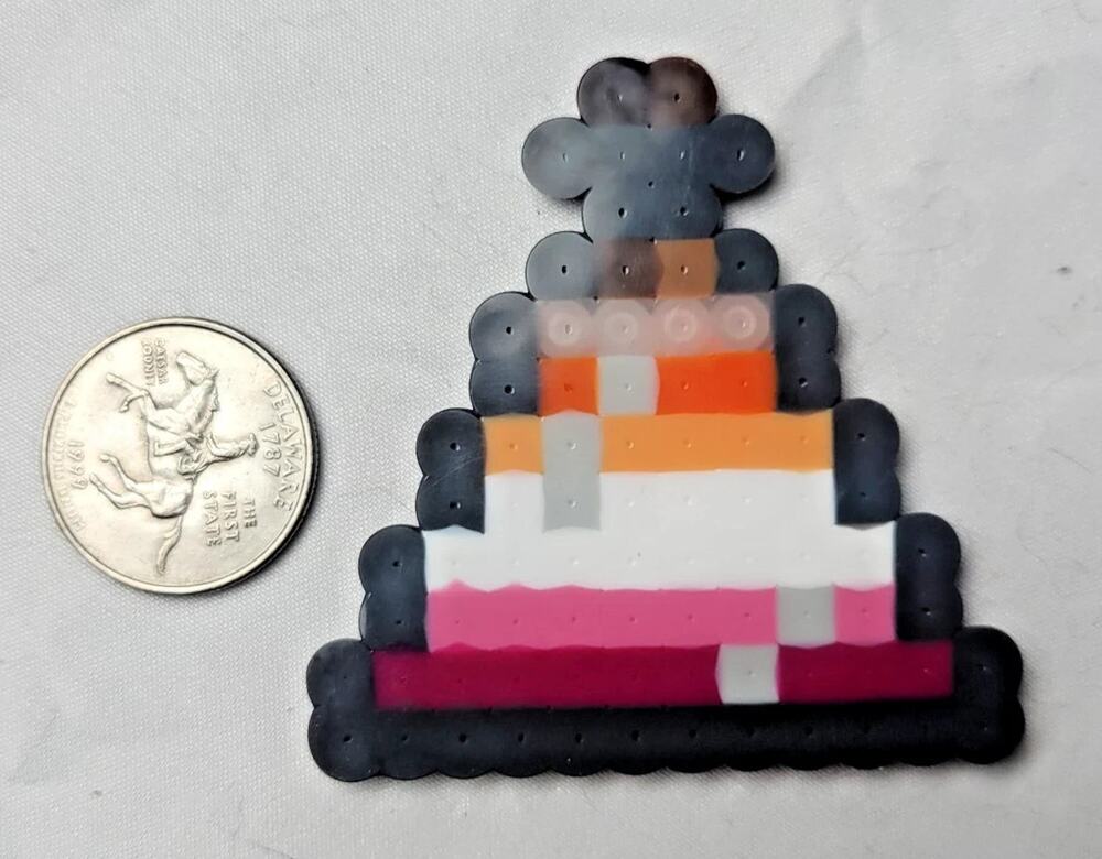 Sunset Lesbian LGBT Potion Perler Pixel Art